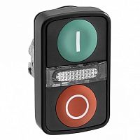 Головка кнопки двойная с маркировкой + LED | код. ZB4BW7A37417 | Schneider Electric